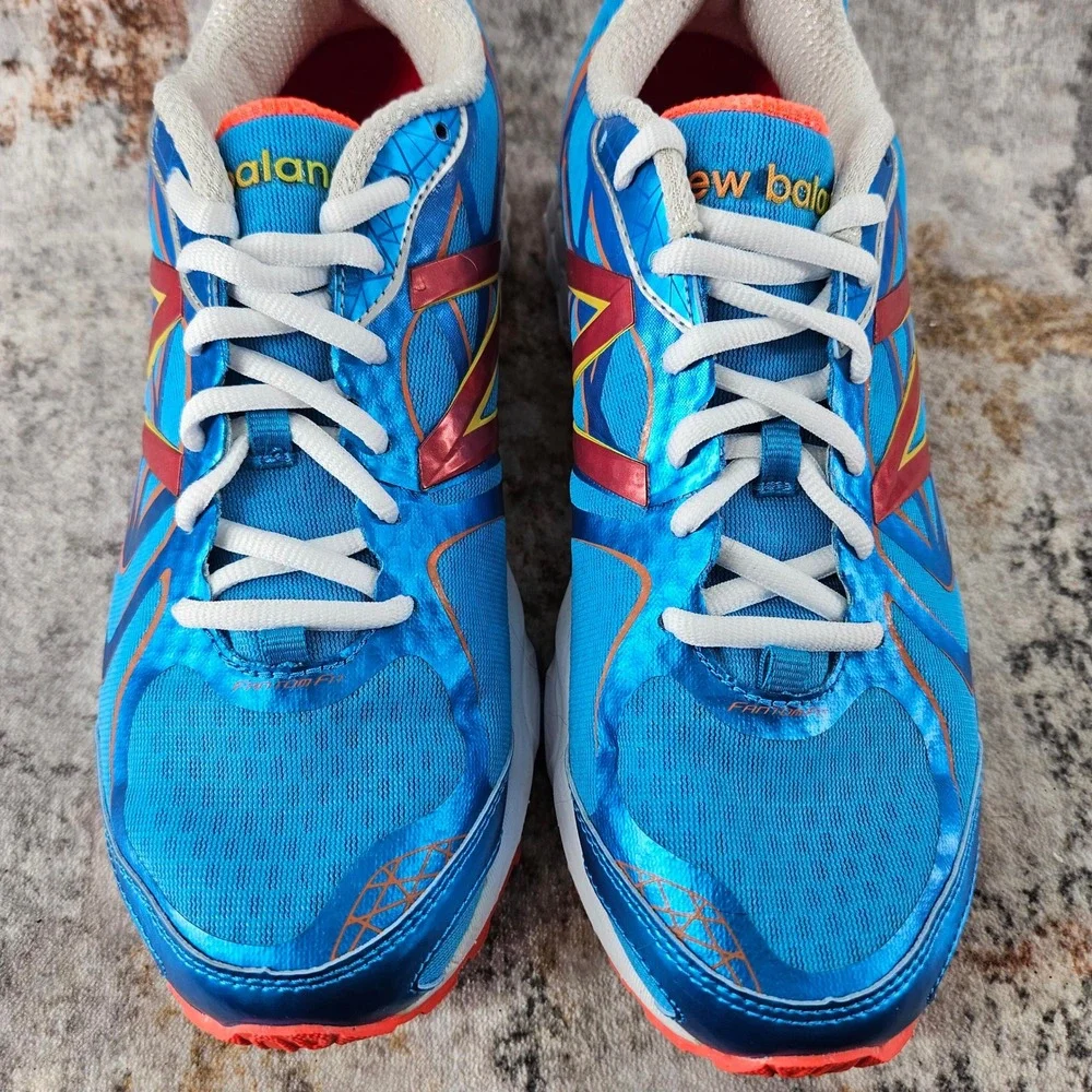 New Balance Fresh Foam 1080v4‎ Running Shoes Womens 8.5 B Blue Orange W1080BW4 - Picture 3 of 15